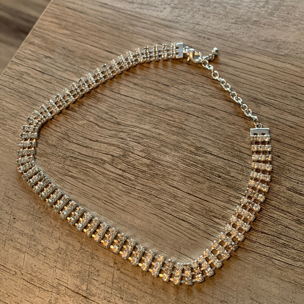 Faux diamond choker